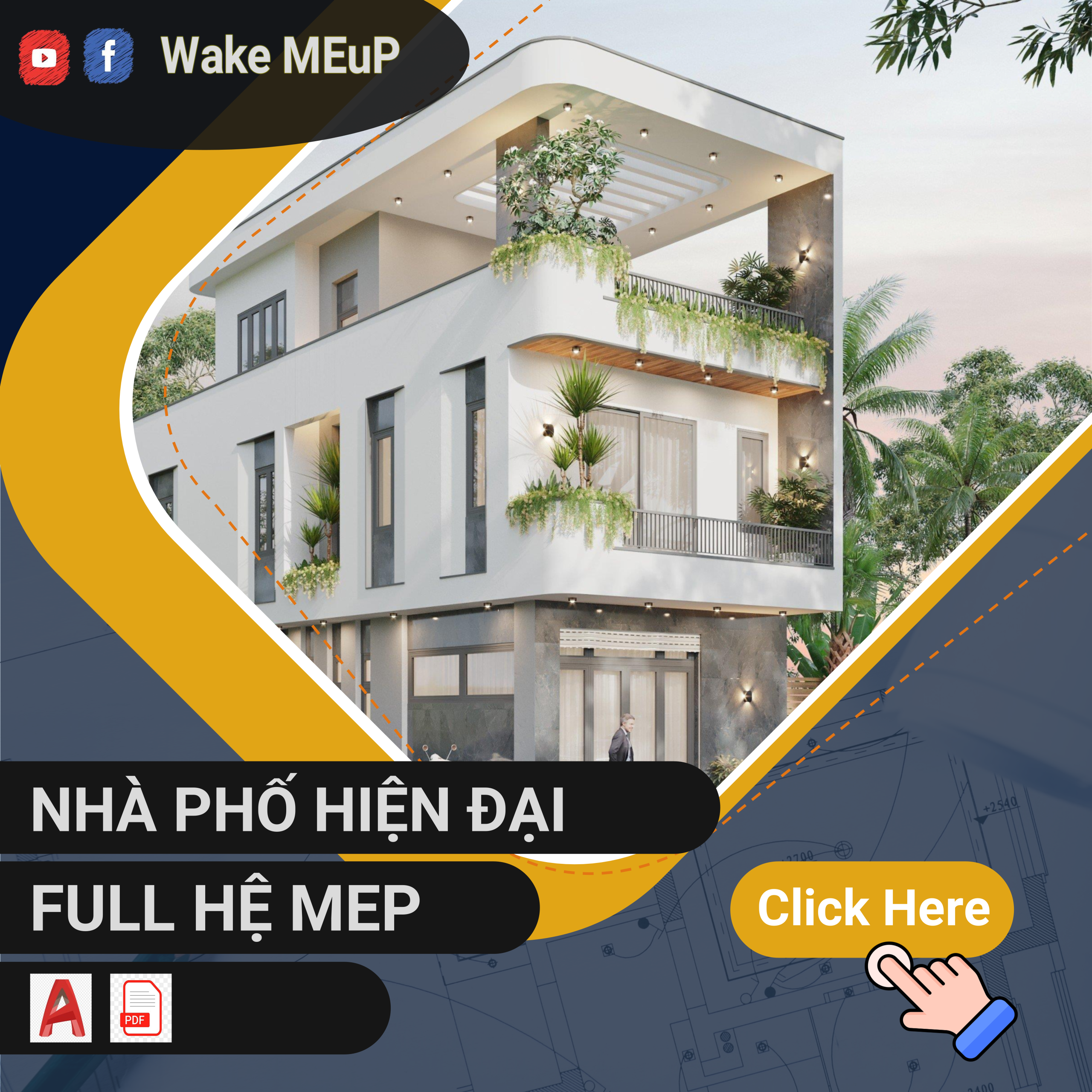 Wake MEuP _ Điện nước nhà phố hiện đại _ 3 tầng